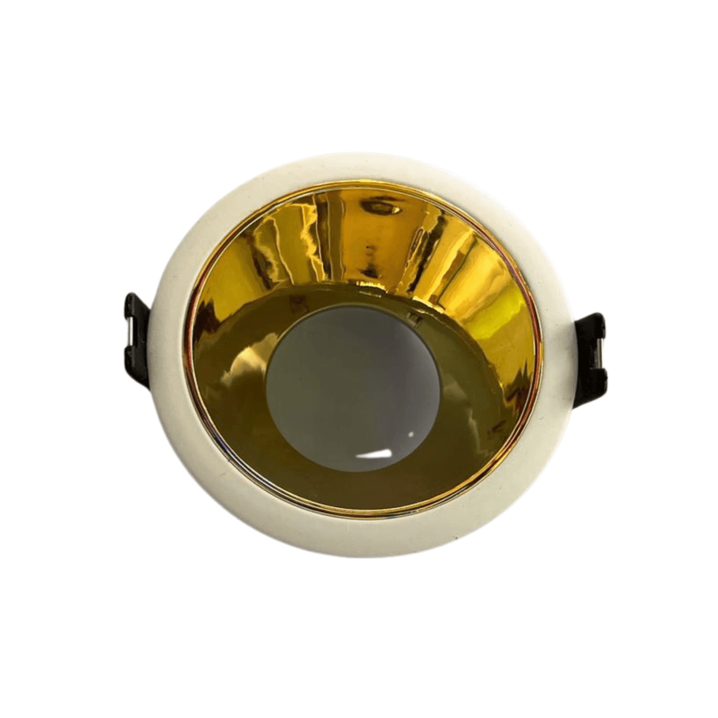 NON-ADJUSTABLE ROUND FRAME WHITE WITH GOLD